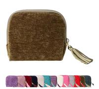 Stuffdatas Travel Jewelry Case, Gettoreach Portable Foldable Box Mini Jewelry Travel Bag, Travels Jewelrys Case with Tassel Zipper Design, for Earrings Necklaces Rings Bracelets (Matcha Green)