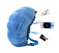 Stuffed Animal Backpack - Creative Caterpillar Plush Backpack | Backpack With Zipper Stuffed Animal | Bolsa ligera con cremallera ajustable para escuela, trabajo, viajes, niños adultos, azul, Se