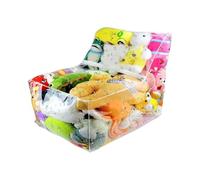 Stuffed Animal Bean Bag Clear Design - Heavy-Duty Fabric Construction, Wide Opening Access Design, Wear-Resistant Stitching Structure, Multi-Purpose Storage Cover | Daycare Organization, Classroom