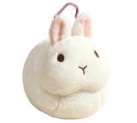 Stuffed Animal Bunny, 6.29in Soft Adorable Coin Pocket Ornament Plush Toy | Cute Rabbit Accessory Featuring Hidden Storage Compartment Holds Small Essen-tials While Decorating Bags And Spaces