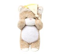 Stuffed Animal Cat - Sleepy Cat Plush For Kids Adults Relaxation | Short Plush with PP Cotton Filling, Soft Hugging Pillow, Decorative Cushion For Bedroom Sofa Bed Chair Home Living Room Comfort Toy