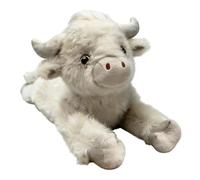 Stuffed Animal Cow - Plush PP Cotton 40x25x15cm | Lying Pose Soft Cow Plush Pillow | Farm Animal Ornament For Boys Girls Kids For Birthday Christmas Home Decor Sofa and Car Interior Use