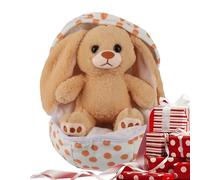 Stuffed Animal Doll - Adorable Zip Up Egg Plush Toy for Kids and Adults | Soft Fabric with Cute Figurine Design, Collectible Plush Decoration, Bedroom Living Room Table Sofa Couch Comfort Companion Gi