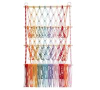 Stuffed Animal Net - 92 x 52 cm | 3 Tier Bohemian Toy Organizer, Over The Door Organizer,Corner Mesh Stuffed Animal Net Set | Organización de guardería para la guardería juvenil Bedside Corner Friends