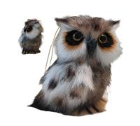Stuffed Animal Owl - 3.15x3.15x2.36 Inches, Plush Owl Toy, Soft Lightweight Hanging Loop Design | Vivid Eye Detail Realistic Mini Figure, Owls Hanging Decor, Mini Plush Owls For Kids Bag, Tree, Door