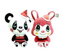 Stuffed Animal Pillows - Cartoon Plush Throw Pillow Doll | 32cm Soft Short Plush + PP Cotton, Panda & Rabbit Styles, Decorative Cushion for Living Room Couch Kids