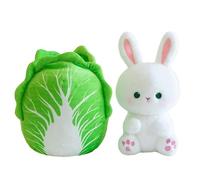 Stuffed Animal - Soft Plush Toy | Cabbage Rabbit Figurine Adorable Stuffed Animal Bunny Toy for Kid Children Boys Girls Cute Bunny Plusshie Easter and Children's Day giifts