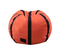 Stuffed Animal Storage Bean Bag Chair Cover For Kids Soccer Zipper Beanbag Chair Cover For Organizing Toddler And Kids' Rooms Plush Toys Sports Ball Bean Bag Chair Portable Box Container Home(Basketba