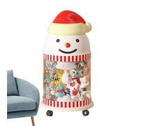 Stuffed Animal Storage | Efficient Snowman Shaped Clear Plush Display Tower | Smart Stuffed Animal Storage Bins With Wheels | For Nursery, Playroom, Kids Room, Bedroom, Home, Daycare Center