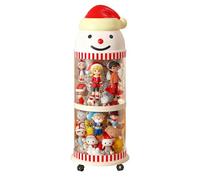 Stuffed Animal Storage, Stuffed Animal Holder Organizer With Wheels, Snowman Shaped Plush Display Cage Bucket For Nursery, Playroom, Kids Room, Bedroom, Home, Daycare Center