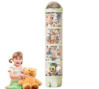 Stuffed Animal Storage Tube, Clear Bucket Toy Organizer, Stuffed Animal Doll Storage Holder Standing, Stackable Soft Toy Organizer, Standing Storage Basket, Easy To Use, Portable for Bedroom