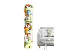 Stuffed Animal Storage Tube, Vertical Toy Holder, Transparent Doll Display Bucket, 4 Layers, Space-Saving Design, Ideal for Playroom, Bedroom, Plaything Display 63.7 Inch