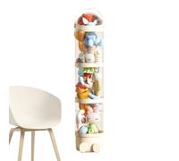 Stuffed Animal Tube, 63.7 Inch Vertical Toy Tube, Transparent Doll Display Bucket with 4 Layers for Living Room, Bedroom, Playroom Organization, 11.02x63.78 inches
