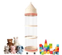 Stuffed Animal Tube, Transparent Vertical Plush Toy Organizer 50x11.81 inches, Dustproof Display Storage Castle for Living Room Nursery Balcony Dorm Garage Bedroom Classroom Décor Use