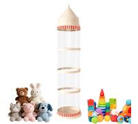 Stuffed Animal Tube, Transparent Vertical Plush Toy Organizer 50x11.81 inches, Dustproof Display Storage Castle for Living Room Nursery Balcony Dorm Garage Bedroom Classroom Décor Use