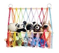 Stuffed animalHammock - 20,47 x 19,6 pulgadas Plush Toy Corner, Hangable Storage Net, Long Lasting Room Organizer | Boho Stuffed animalNet for Bedroom Playroom Wall Hanging Kids Toys Storage
