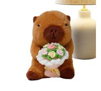 Stuffed Animals - Adorable Plush Doll with Bouquet | Soft Huggable Toy for Valentine’s Day, Girlfriend, Wife, Girls, Mother, Wedding, Romantic Gift, Holiday, Home, Celebration, Special Occasions