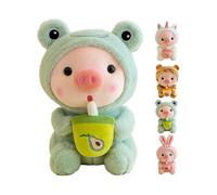 Stuffed Animals, Piglets Dressed Up As Frogs Tigers Rabbits Unicorns Cute Plush Toys, Perfect for Boys and Girls(Frog) 1