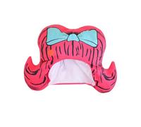 Stuffed Bow Headwear, Novelty Costume Headdress, Oversized Soft Fabric Design, Lightweight Adjustable Fit, Red Cartoon Style, Crafted from Plush Material, 16.93x12.99in
