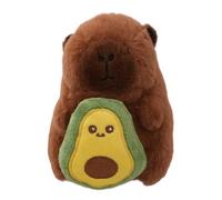 Stuffed Capybara Pendant - Mini Plush Keychain Toy | Charming Animal Figurine Holding Fruit, Funny Key Holder for Bags, Backpacks, Luggage, Car Keys, Office Desk, Cute Collectible Accessory Gift