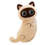 Stuffed Cat Plush, Realistic Cat Stuffed Animal Toy, Cute Life Like Pet Pillow Decor for Ultra Soft Plush Companion Home Bedroom Desk Indoor Outdoor Use Girls Boys Women Men, 20,8 x 10,6 x 2,3