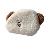 Stuffed Coin Purse - Cute Bear Zipper Change Holder | 15.5x12x5cm Plush Money Bag, 15g Lightweight Small Organizer for Jewelry Keys Earphones Cards, Funny Gift