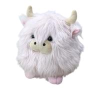 Stuffed Cow - 8 Inch Plush & PP Cotton Soft Huggable Doll | Long Hair Cute Cow Toy, Nursery Decor for Kids, Girls, Bedroom, Sofa, Shelves, and Home Accent