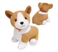Stuffed Dog Plush, Ultra Soft Dog , 7.87x5.91 Inches Realistic Huggable Stuffed Pup Figure, Small Animal Throw Pillow Toy, for Birthday Animal Theme Parties Kids Teens Home Decor