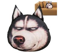 Stuffed Dog Shape Pillow - 16 Inch PP Cotton Plush Husky Head Cushion | Stuffed Animal Pillow for Home, Office, College Dorm, Car Interior, and Farmhouse Decor