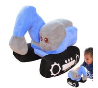 Stuffed Excavator Plush - Cartoon Back Pillow, Cartoon Stuffed Pillows Plush Doll, PP Cotton Filled Cushion, Soft cute and realistic Toy, Construction Vehicle Lounger | Soft Companion for Boys & Girls