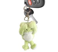 Stuffed Frog Plush | Cartoon Frog Toy | Cute Frog Charm | Plush Animal Accessory | Backpack Frog Keychain Lightweight & Portable PP Cotton For Family Friends Children