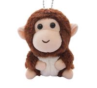 Stuffed Monkey Keychain - Cartoon Keyring Pendant | Kids Soft Monkey Plush Character | for Family Friends Children Boy Girl Handbags Backpacks Purses Phone Case, Marrón oscuro, riferimento alla