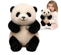 Stuffed Panda - PP Cotton, 9.84-13.78in Panda Pillow Soft Plush Toy Cuddly Stuffed Animal | Lightweight Keychain & Washable Plush, Adorable Pandas Collectible For Kids, Animal Lovers