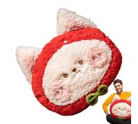Stuffed Pillow - Strawberry Cat Bed Cushion, Couch Lumbar Pillows For Home Decor, Interior Designers, Living Room Sofa Bedroom Study Bed Office Winter Season Homeowners