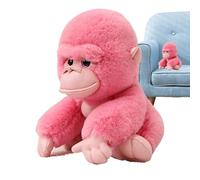 Stuffed Plush Toy - Soft Realistic Monkey Pillow | Gibbon Chimpanzee Stuffed Animal | Creative , Hyper-Realistic Home Decor Hugging Toy For Children Adults, 20cm, Short Plush P