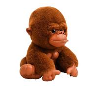 Stuffed Plush Toy - Soft Realistic Monkey Pillow | Gibbon Chimpanzee Stuffed Animal | Creative , Hyper-Realistic Home Decor Hugging Toy For Children Adults, 20cm, Short Plush P