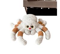 Stuffed Spider Plush | White Cute Pillow Soft Doll | Spider Stuffed Animal Decorative Figure | Gentle Companion Comfort Toy | Boys Kids Collectors Christmas Birthday Home Office Display Scenario For E