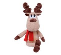 Stuffed Toy - Christmas Deer Figure, Seasonal Fawn Accessory, Substantial Soft Filling, Cuddly Comfort Companion Feature, Holiday Season Apparatus, Ideal for Room Display Adornment