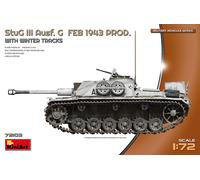 Stug III Ausf. G Feb 1943 Prod W/ Winter Tracks Tank 1:72 Plástico Modelo Kit
