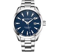 Stuhrling Original - Reloj analógico para hombre con fecha, correa de piel de becerro o pulsera de acero inoxidable, colección 3953