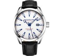 Stuhrling Original - Reloj analógico para hombre con fecha, correa de piel de becerro o pulsera de acero inoxidable, colección 3953
