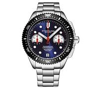 Stuhrling Original Reloj deportivo para hombre cronógrafo pulsera de acero inoxidable, Azul / Patchwork, Cronógrafo