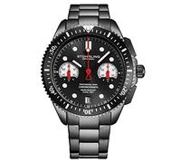 Stuhrling Original Reloj deportivo para hombre cronógrafo pulsera de acero inoxidable, Negro, Cronógrafo