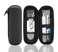 Stukcae - Funda de viaje para cepillo de dientes Oral-B Pro 1000, 2000, 3000, 3500, funda rígida portátil de transporte para cepillo de dientes eléctrico con forro negro impermeable, bolsillo de malla