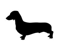 Stukk Stickers Calcomanía de vinilo para parachoques de raza de perro salchicha, 13,6 cm x 8,4 cm, color negro