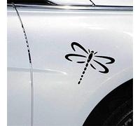 Stukk Stickers - Calcomanía de vinilo para parachoques de ventana con diseño de libélula, insecto, color negro, 12,7 cm x 9,9 cm