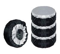 stuks/set 210D polyester reservebandhoezen opbergtassen met handvat, geschikt voor banden met een diameter van 65*37 cm - zwart/zilver