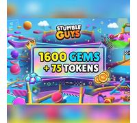 Stumble Guys - 1600 Gems + 75 Tokens Direct Top-Up - GLOBAL