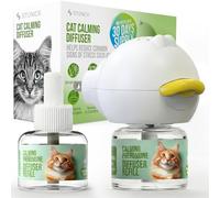 STUNICK CC1 - Difusor calmante para gatos, feromonas calmantes, suministro para 60 días, 1 difusor y 2 recambios para estrés, pulverización de orina, lucha de gatos, agresión, maullido excesivo y