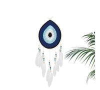 Stunning Boho Dream Catcher with Feathers and Evil Eye | Enchanting Wall Decor for Bedroom, Home, and Dorm Room | Capture Good Dreams with This Unique Bohemian Masterpiece